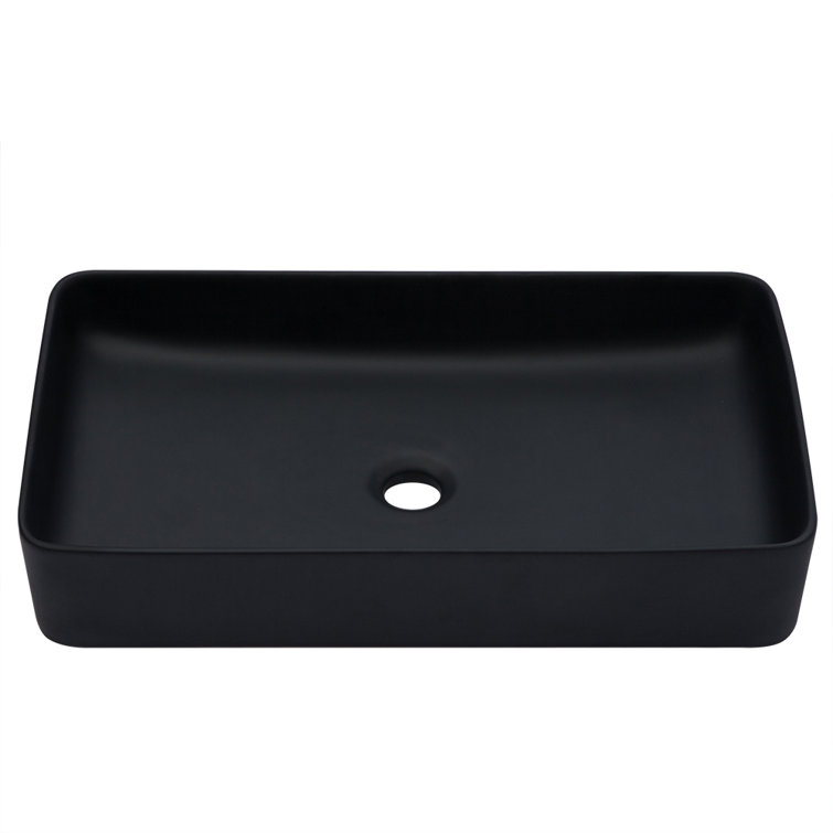 Lordear Black Rectangular Vessel Bathroom Sink & Reviews Wayfair Canada